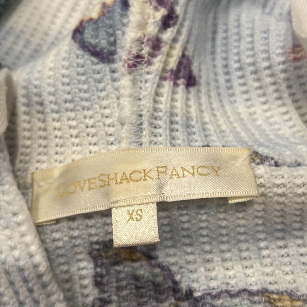 LoveShackFancy Women’s Sweatshirt Blue Purple and Yellow Size XS