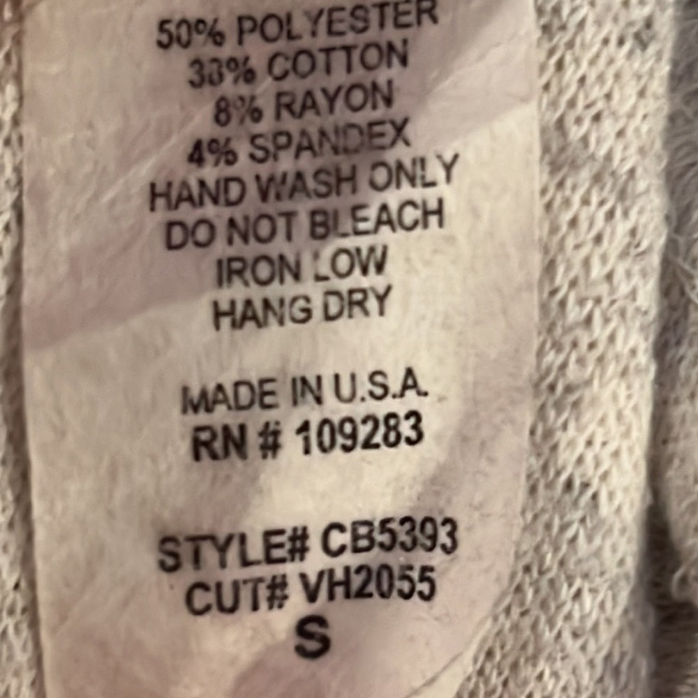 Vintage Havana Woman’s Grey Sweater With Ties Size Small