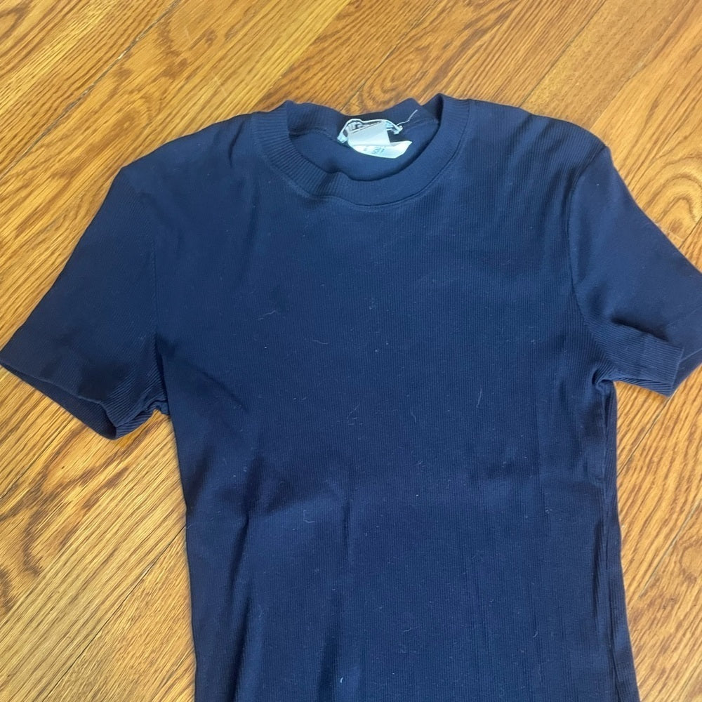 Jill Sander Navy Blue Short Sleeve Shirt