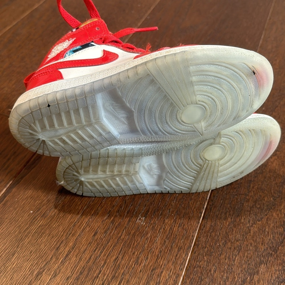 Jordan Air Jordan’s Kids Red And White Mid Tops Size 12