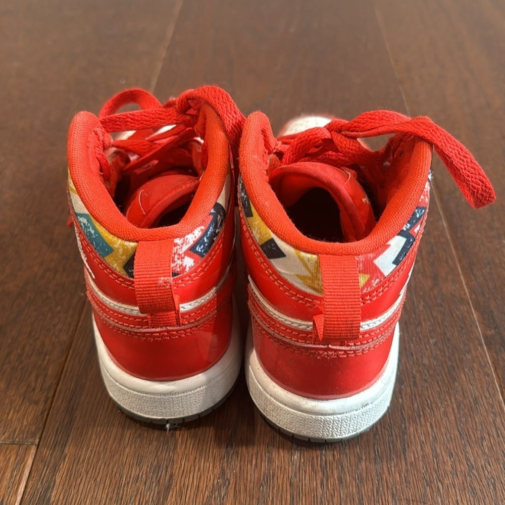 Jordan Air Jordan’s Kids Red And White Mid Tops Size 12