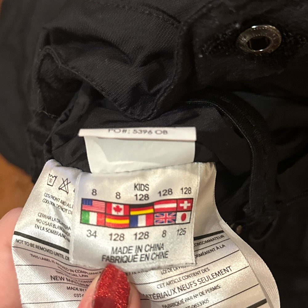 Spyder Kids Black Snow Pants Size 8