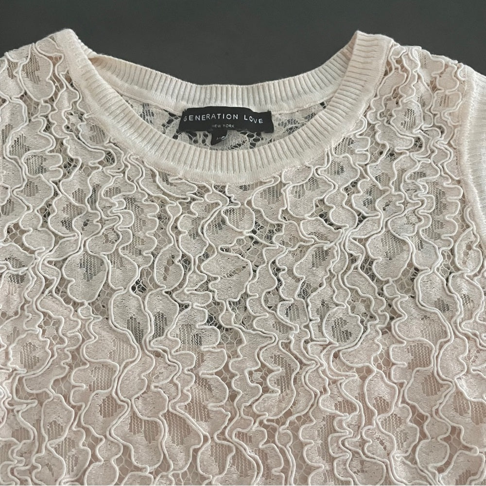Generation Love Pink Lace Sleeveless Top Size Medium