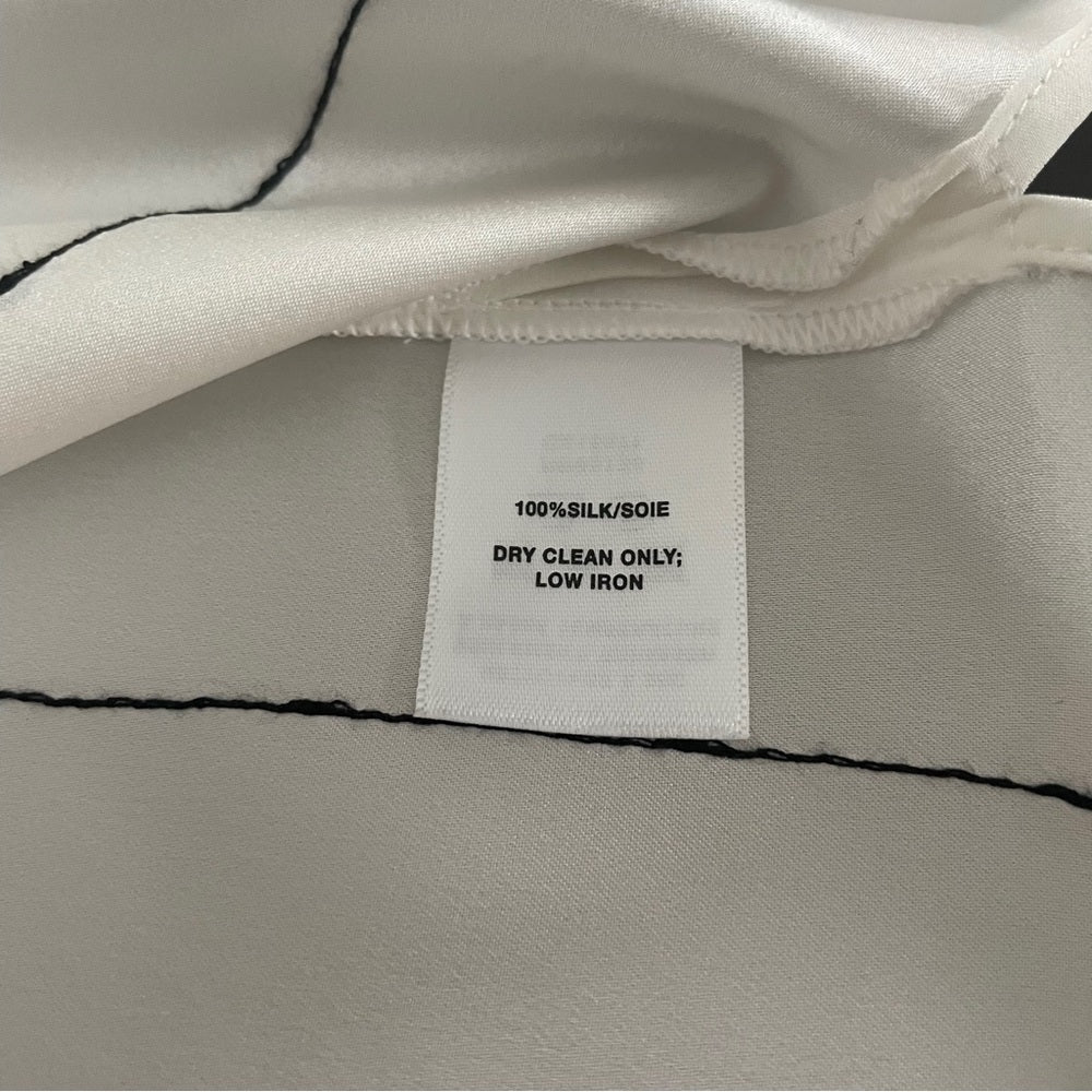 Lafayette 148 White Silk Sleeveless Top Size Medium