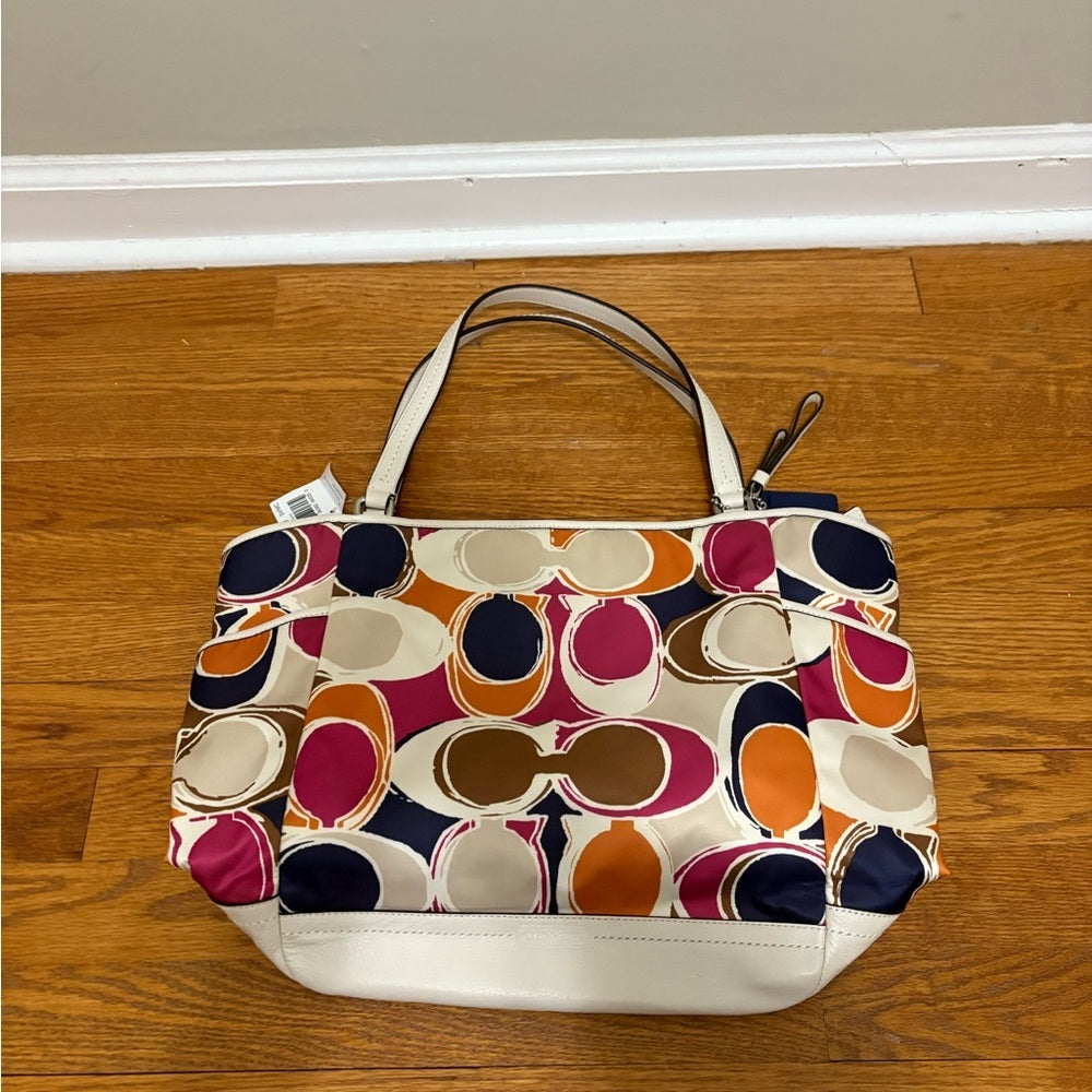 Coach Women’s Multicolor Purse and Matching Wallet