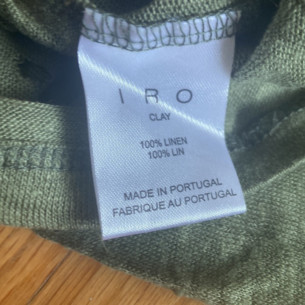 Women’s IRO shirt. Green. Size 0
