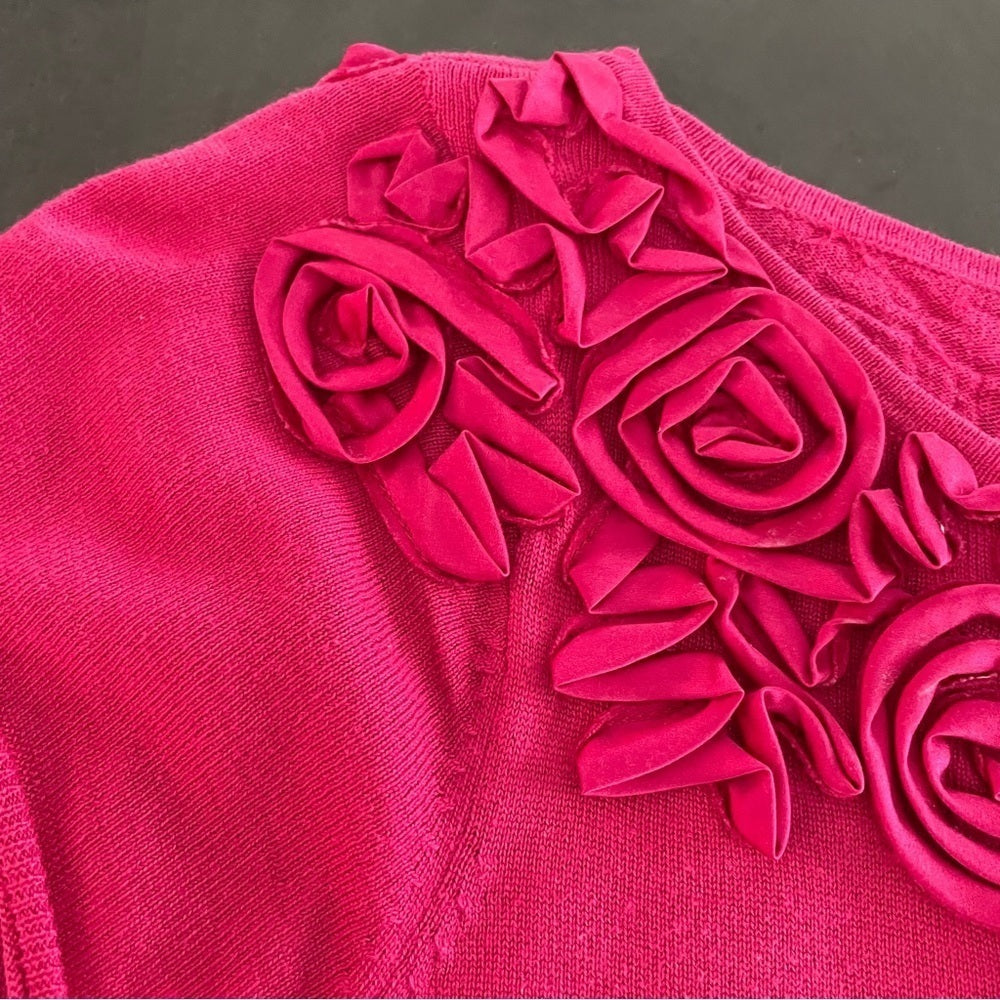 Magaschoni Pink Short Sleeve Women’s Top Size Medium
