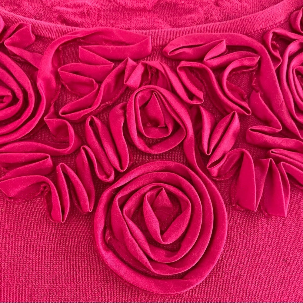 Magaschoni Pink Short Sleeve Women’s Top Size Medium