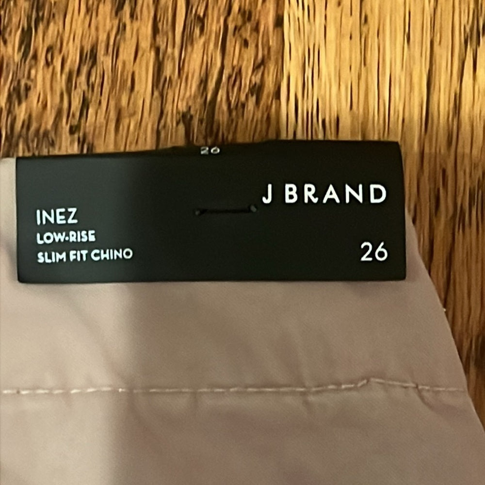 NWT J Brand Women’s Inez Low-Rise Slim Fit Chino Jeans Size 26