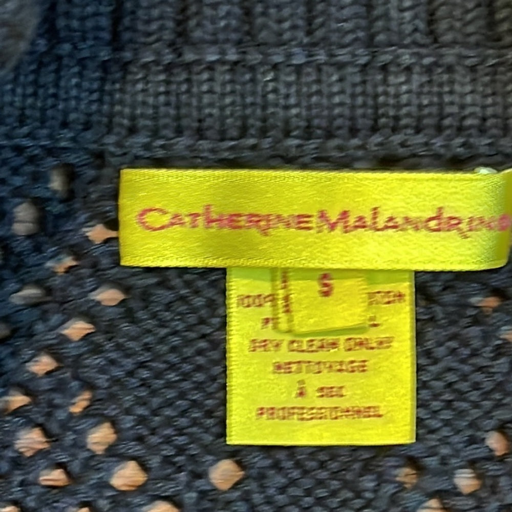 CATHERINE Malandrino Black Women’s Cropped Sweater Size Small
