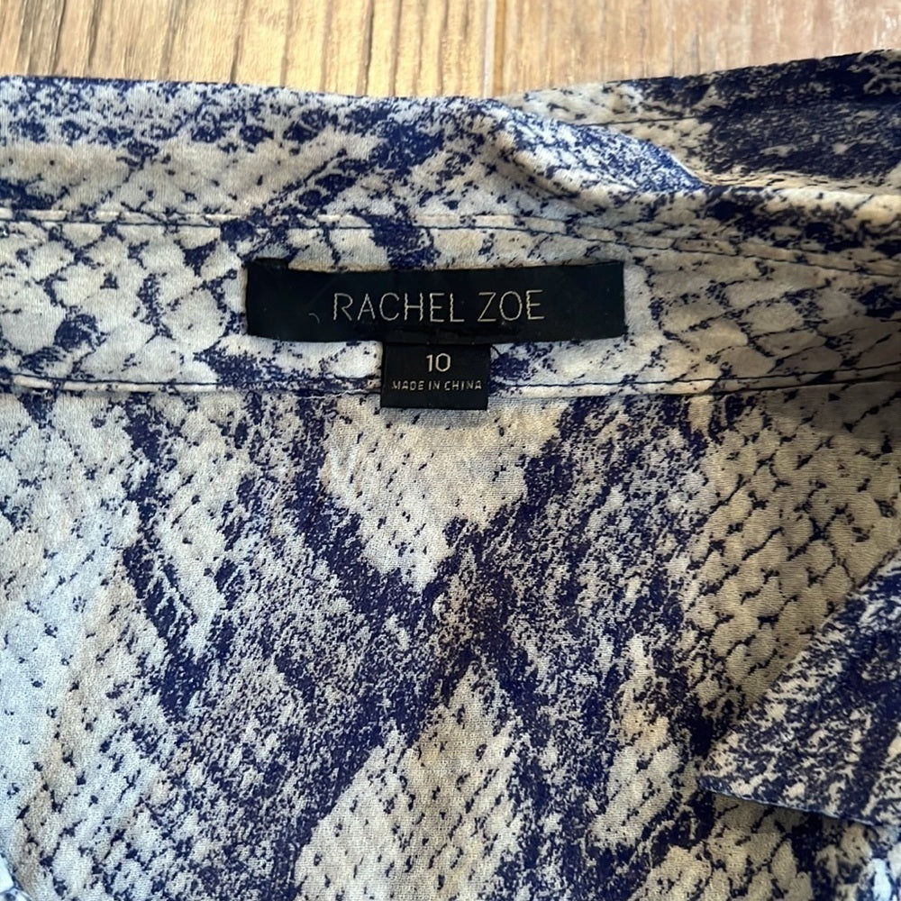 Rachel Zoe Woman’s Snake Skin Blouse Size 10