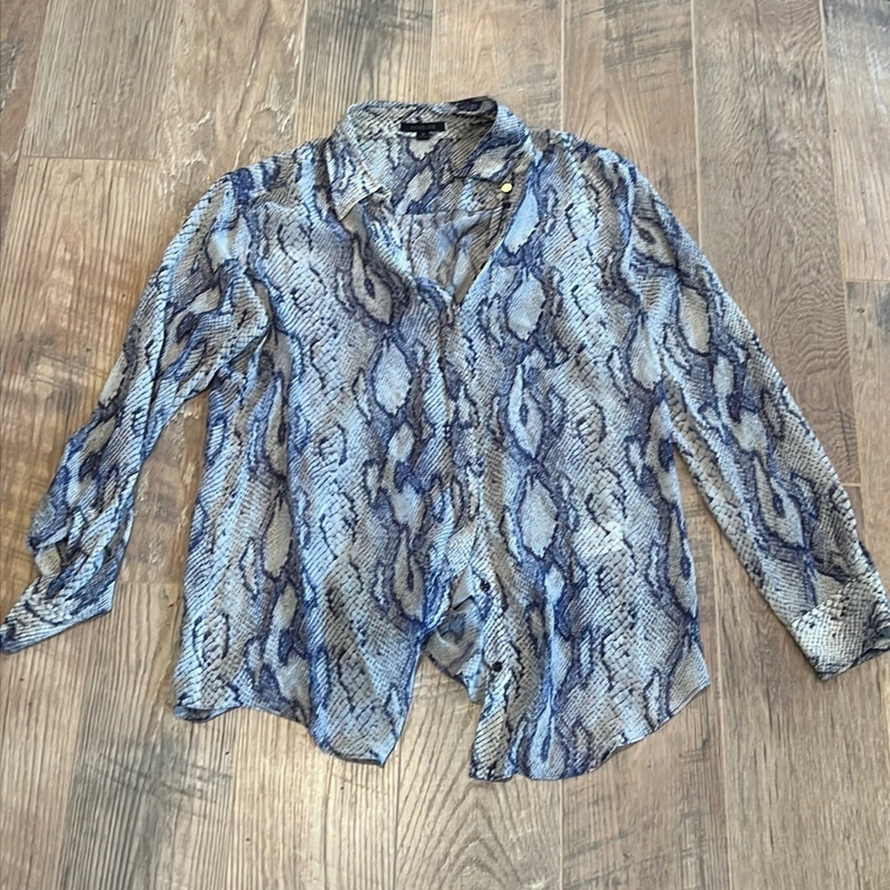 Rachel Zoe Woman’s Snake Skin Blouse Size 10