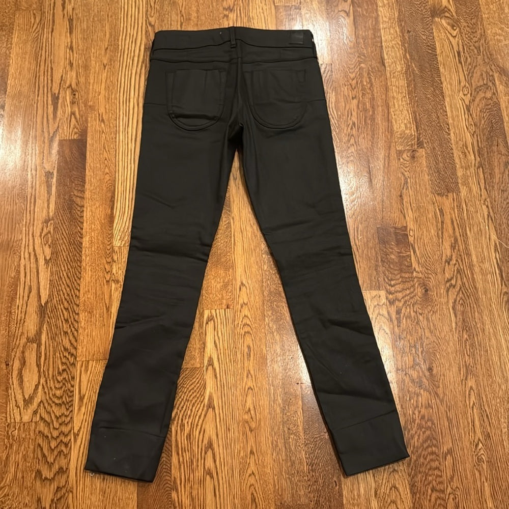 NWT Habitual Women’s Faded Black Addison Moto Zippered Ankle Pant’s Size 25