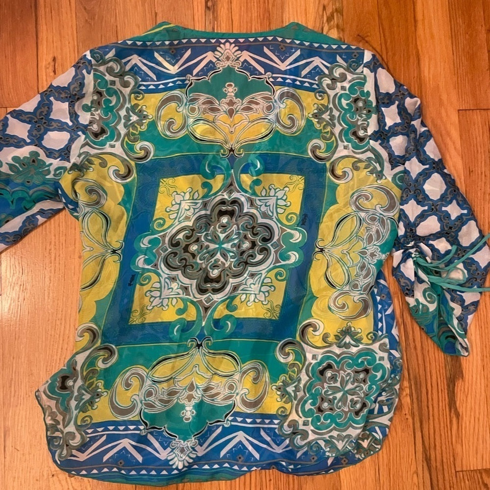 Hale Bob Large Multicolored Beaded Long Sleeve