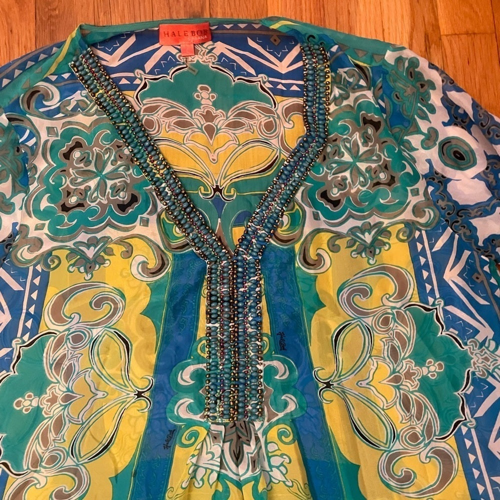 Hale Bob Large Multicolored Beaded Long Sleeve