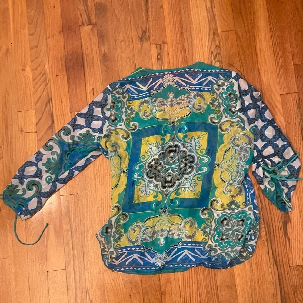 Hale Bob Large Multicolored Beaded Long Sleeve