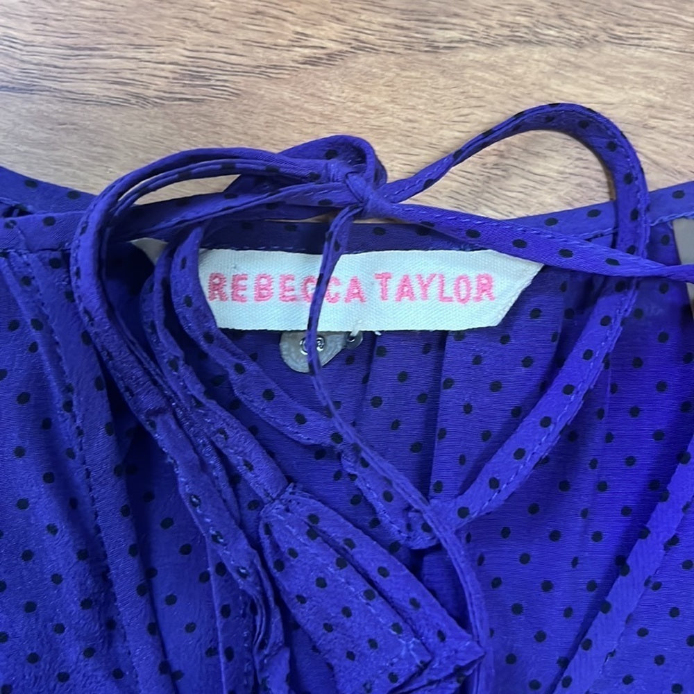 Rebecca Taylor Women’s Purple Silk Blouse Size 6
