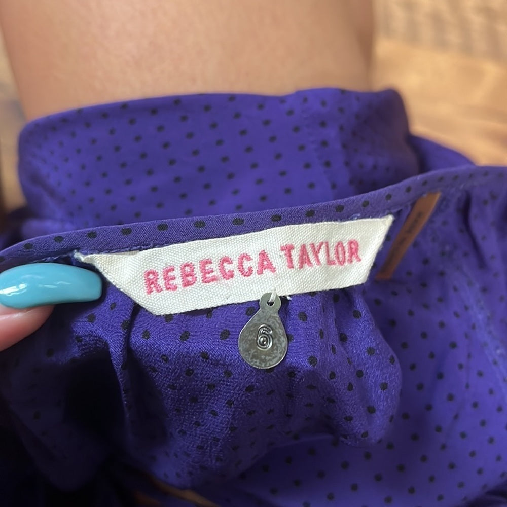Rebecca Taylor Women’s Purple Silk Blouse Size 6
