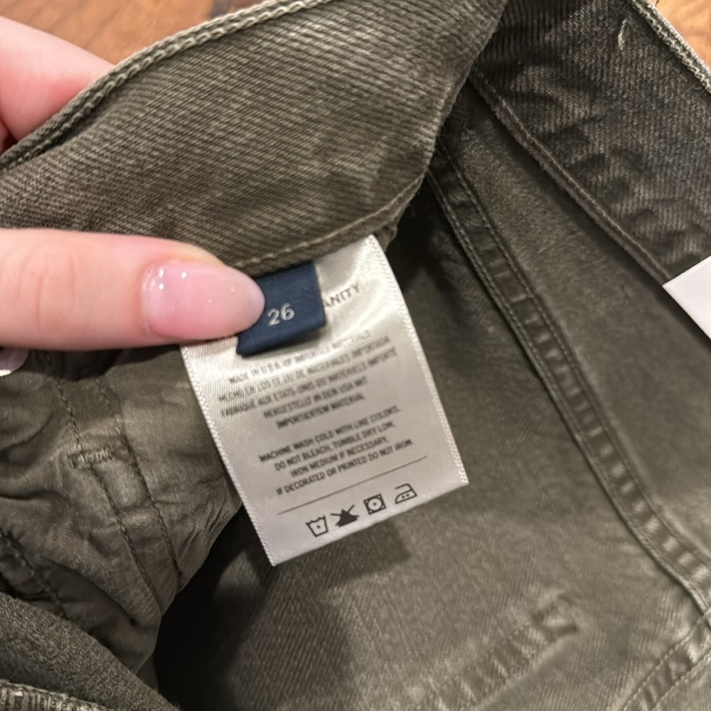 NWT Citizens of Humanity Women’s Jolene High Rise Straight Jeans Green Size 26
