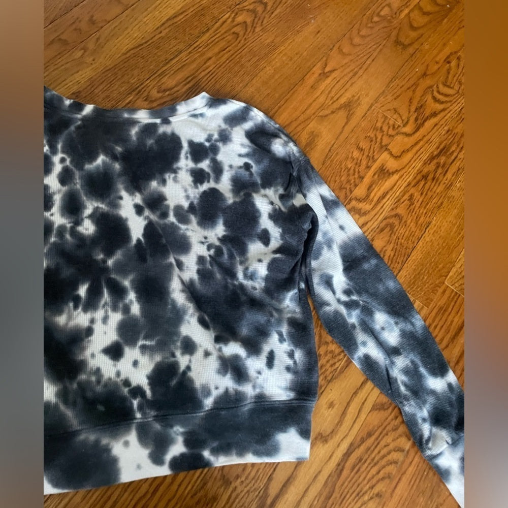 Splendid Black and White Tie Diy Sweatshirt Size XS