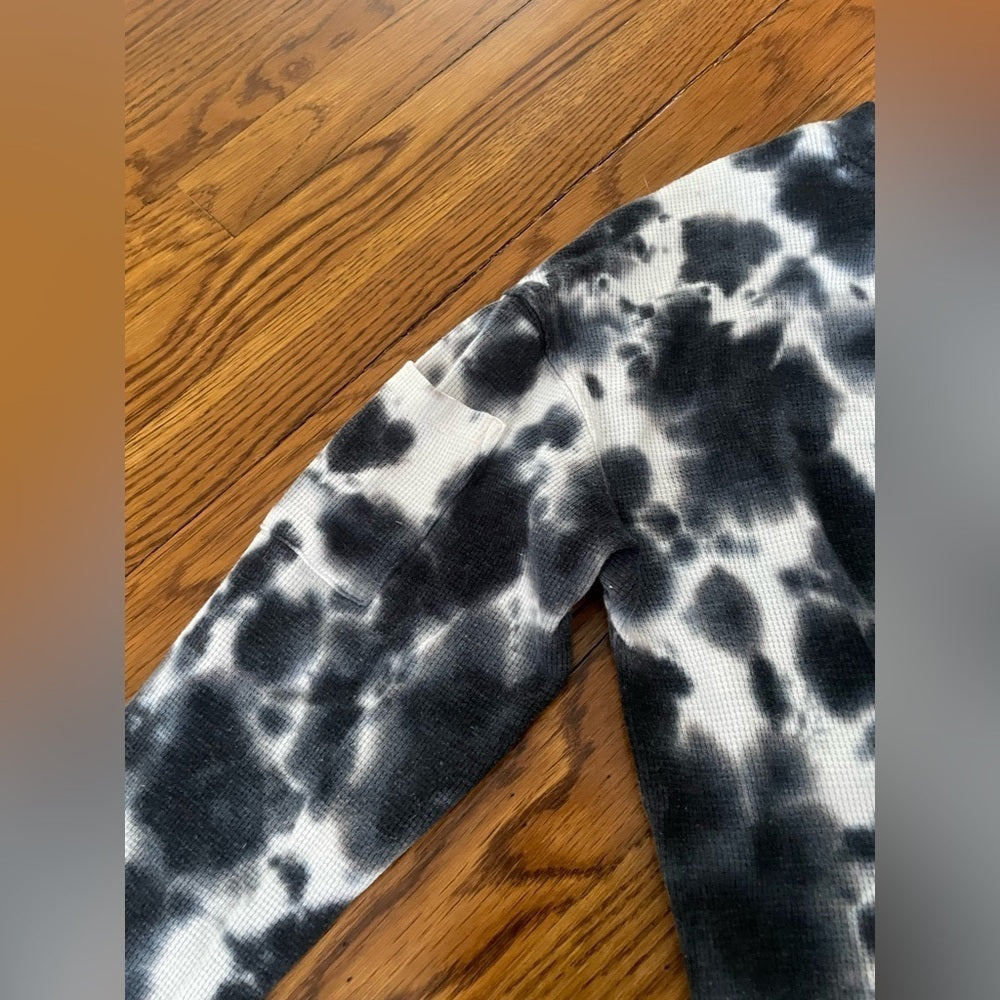 Splendid Black and White Tie Diy Sweatshirt Size XS