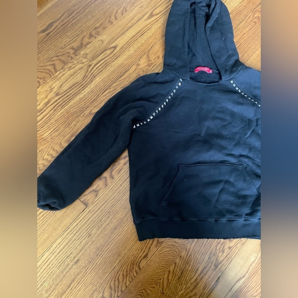 PHILANTHROPY Black Rhinestone Studded Hoodie Size Medium