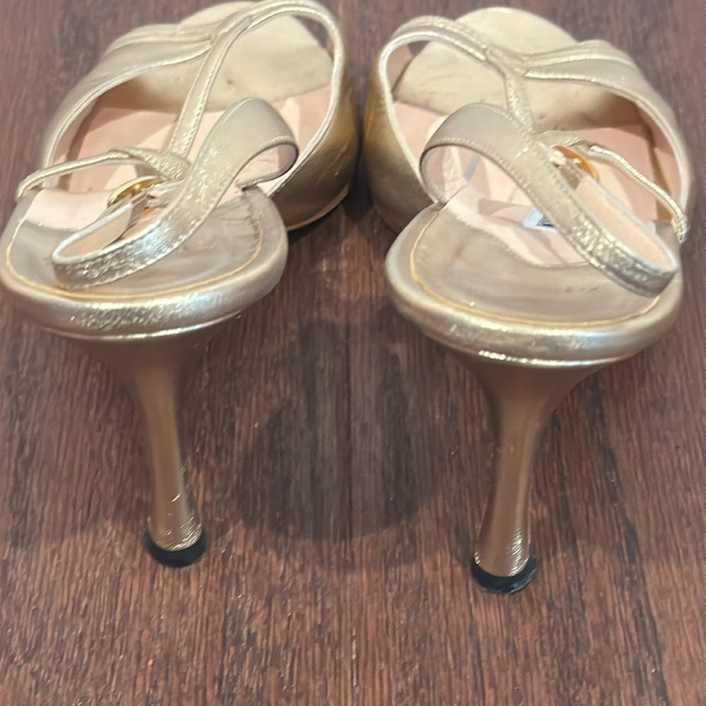 Manolo Blahnik Gold Dress Shoes Size 40.5/10.5
