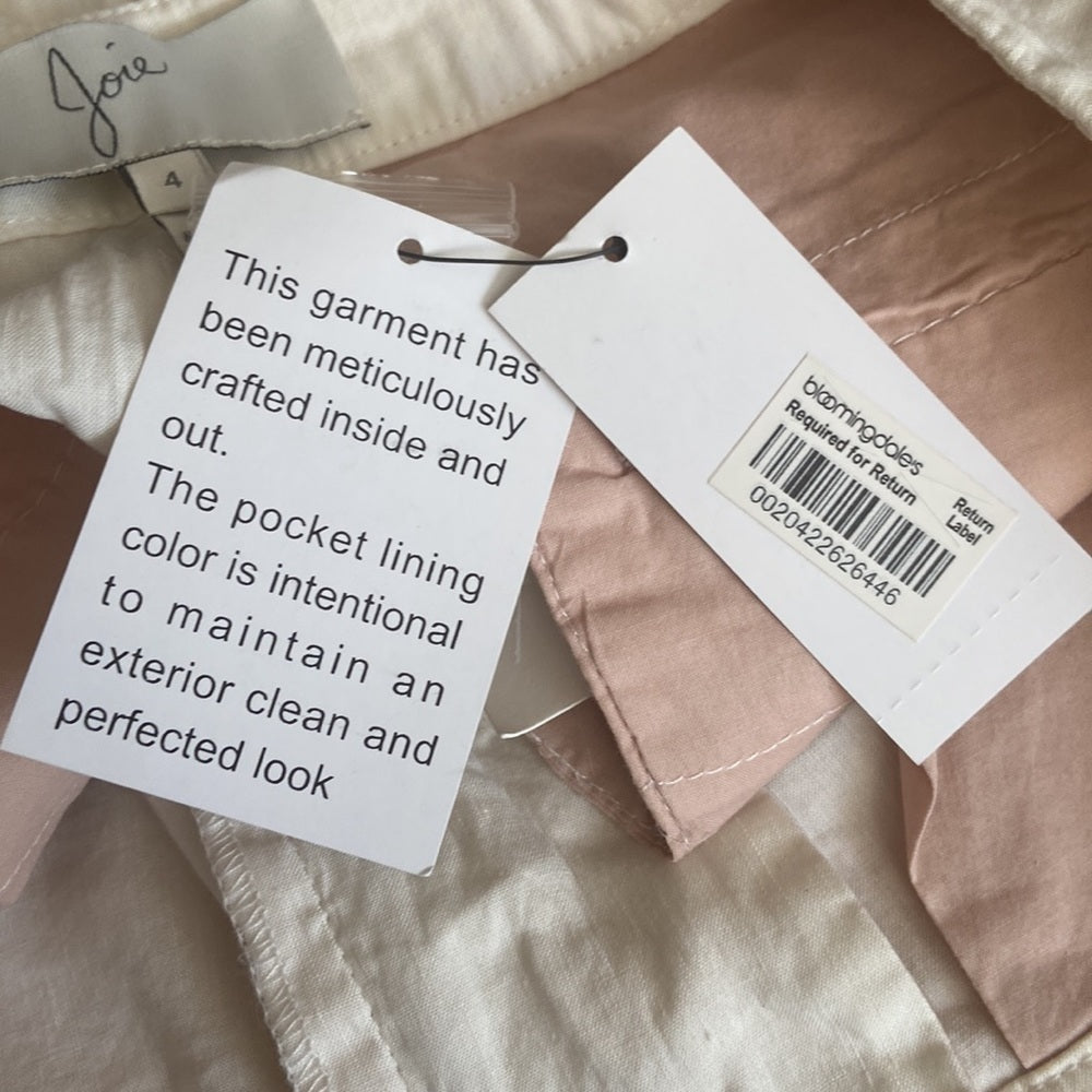 NWT Women’s Joie shorts. White. Size 4