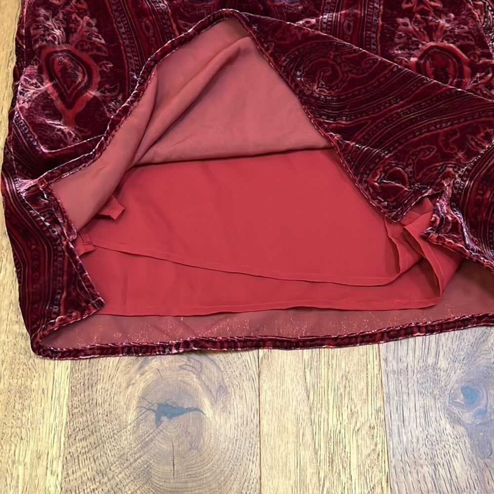L’AGENCE Women’s Maroon Velvet Spaghetti Strap Tank Size XS/T