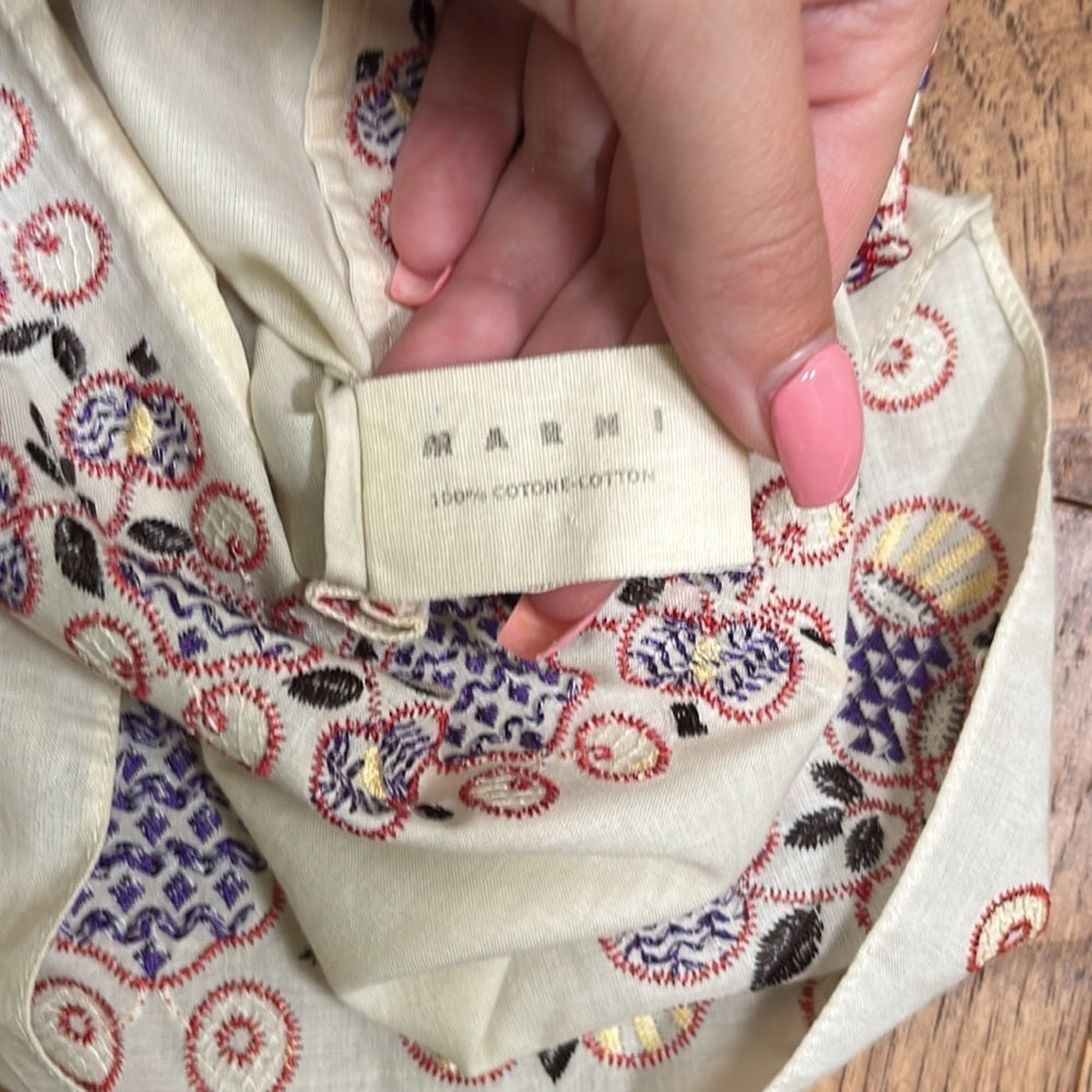 Marni Women’s Cream Printed Tank Size 38 Size 2