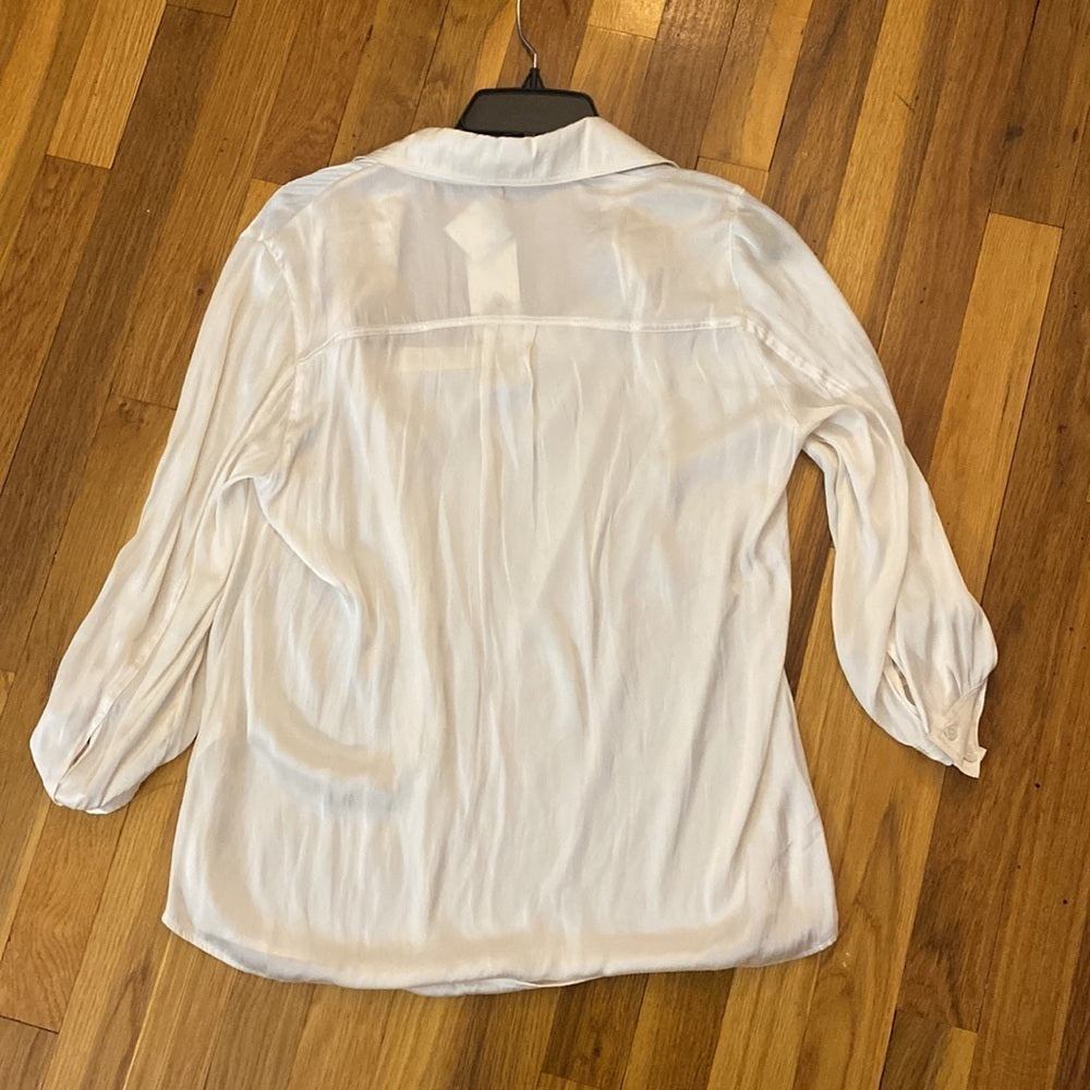 NWT Vince Women’s Cream Collared Blouse Size 6