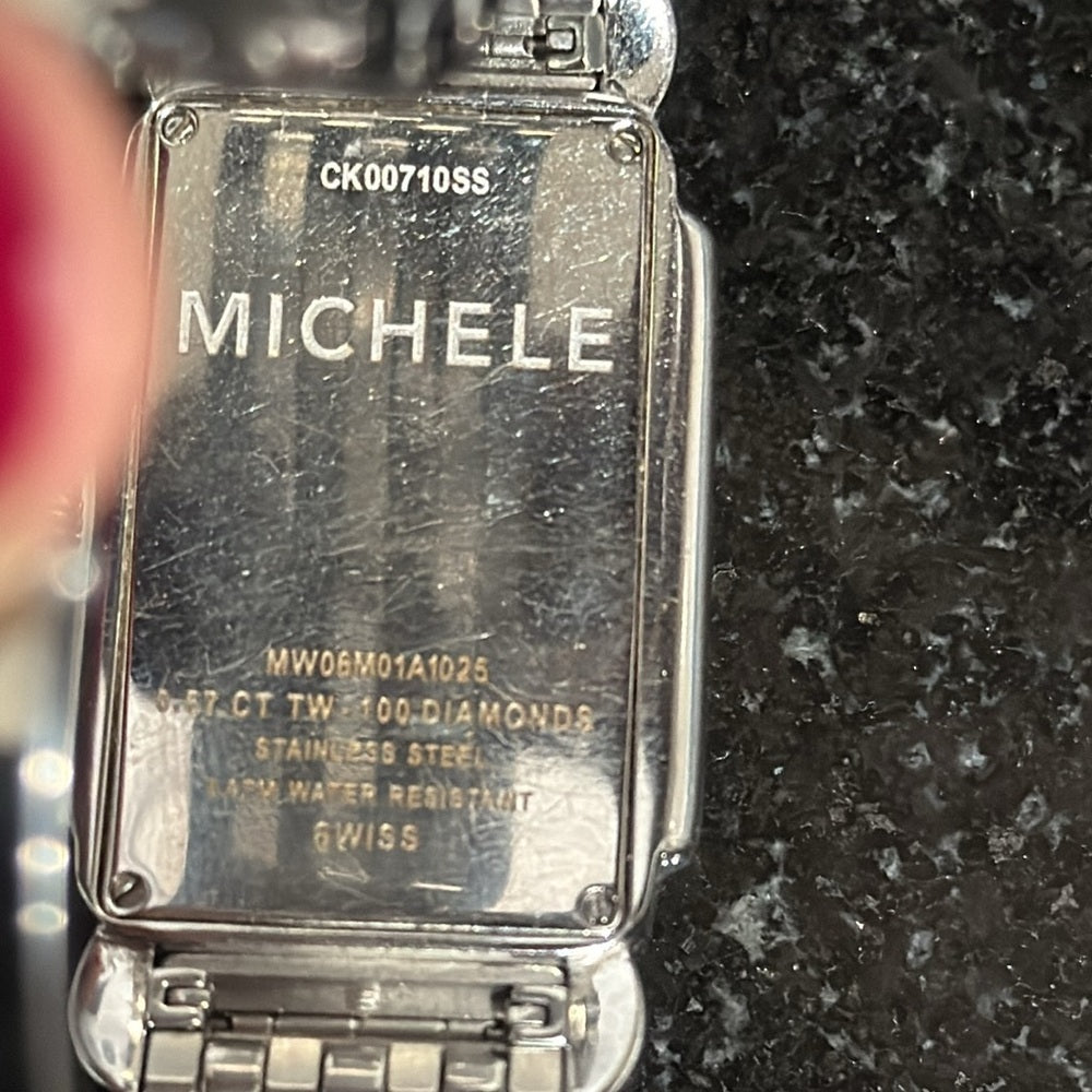 Michele Deco Women’s Stainless Steel Diamond Face Watch