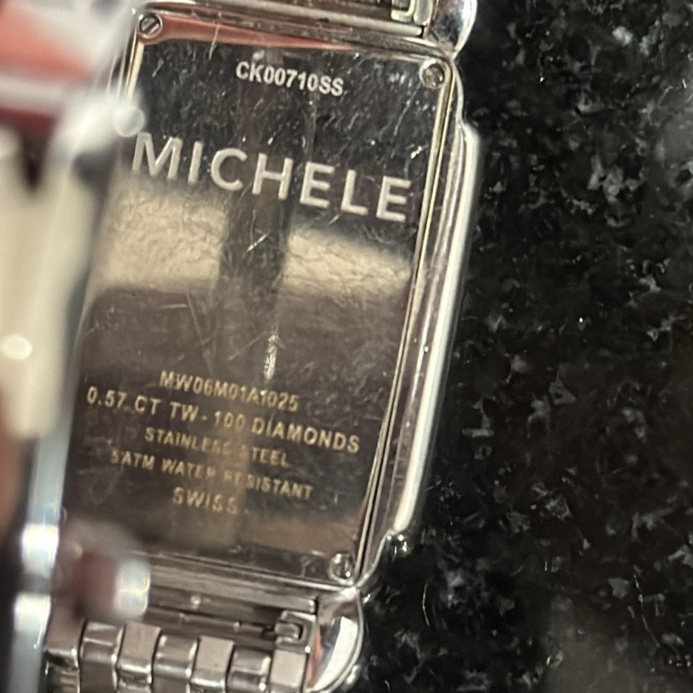 Michele Deco Women’s Stainless Steel Diamond Face Watch