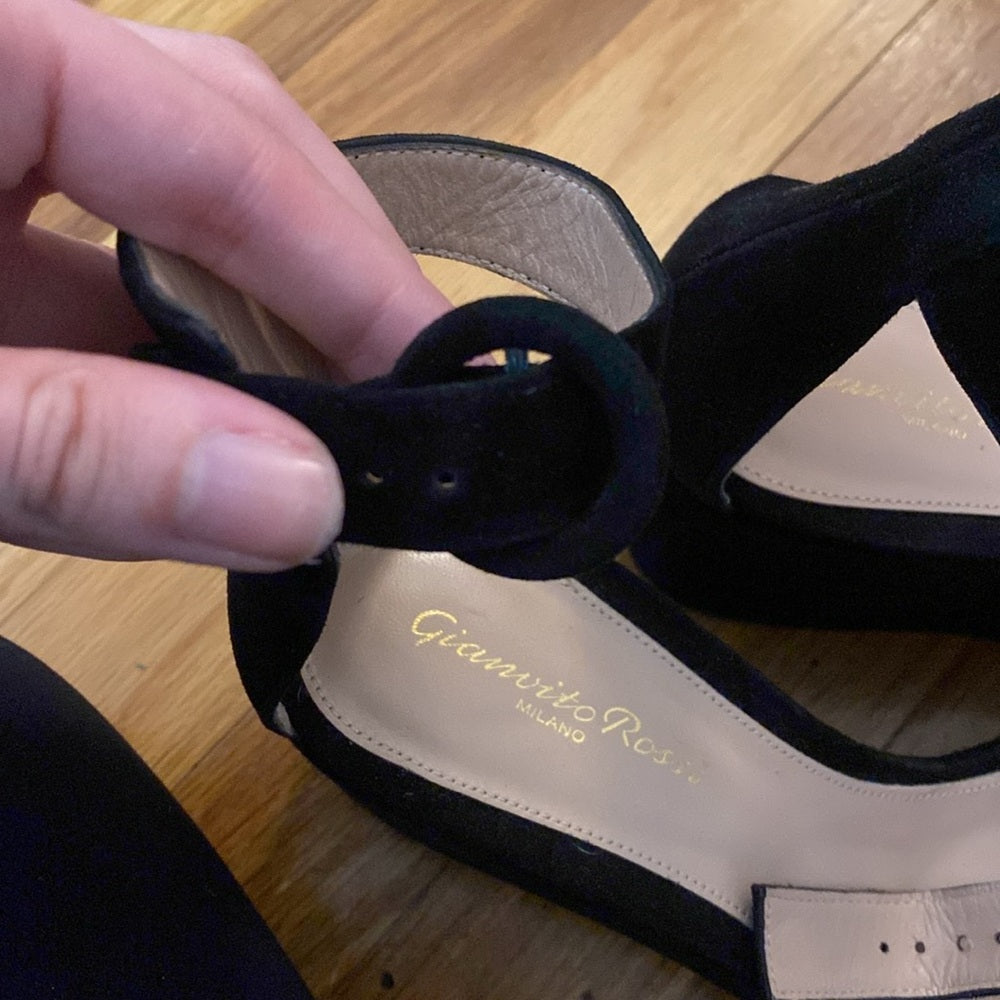 Gianvito Rossi Women’s Black Platform Sandals Size 37