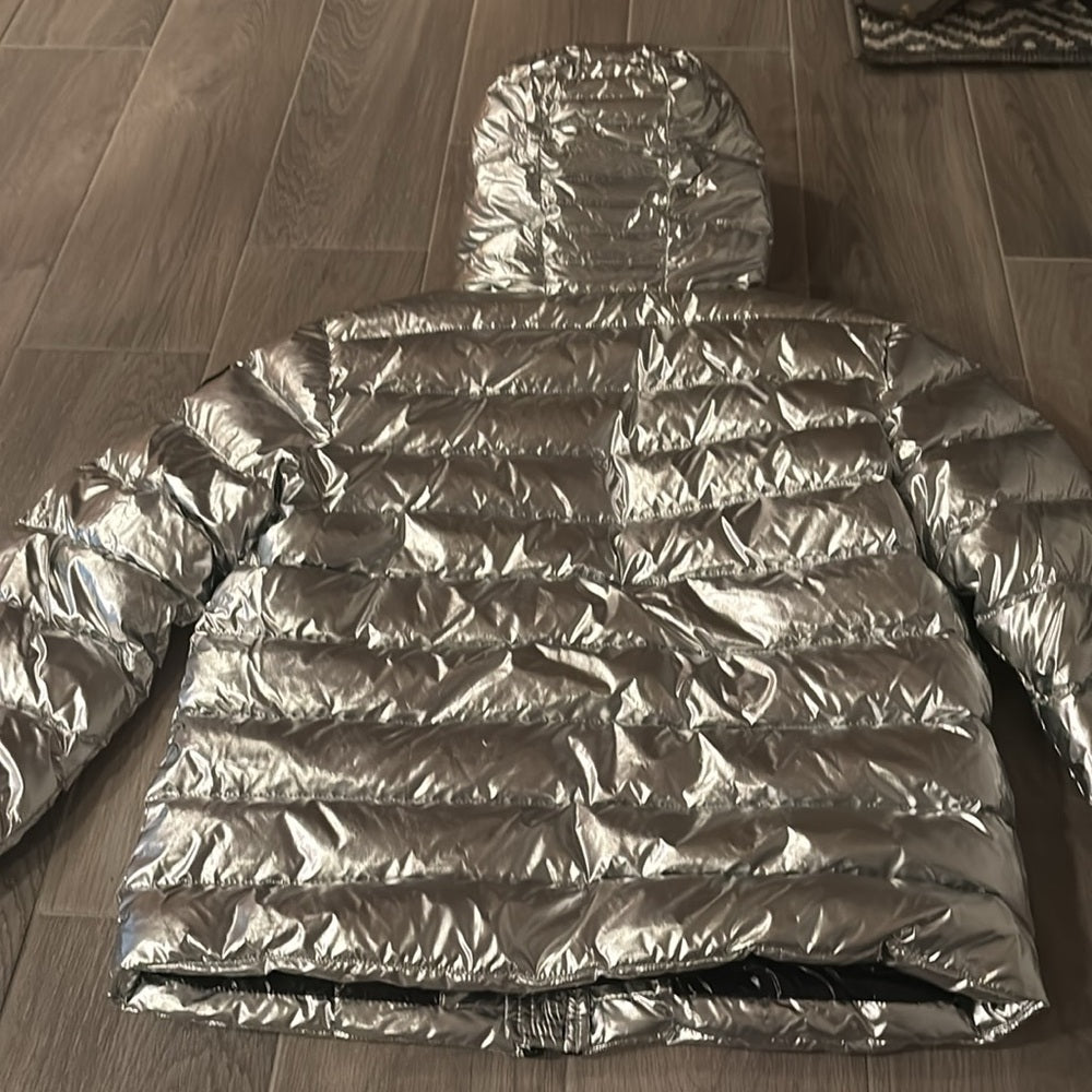 Moose Knucklers Junior Girls Silver Puffer Jacket Size L