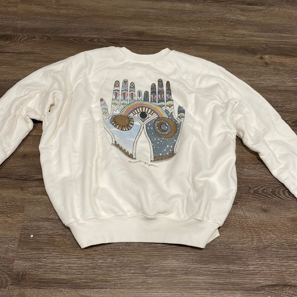 Spiritual Gangster Women’s White “Trust Your Soul” Crewneck - XS