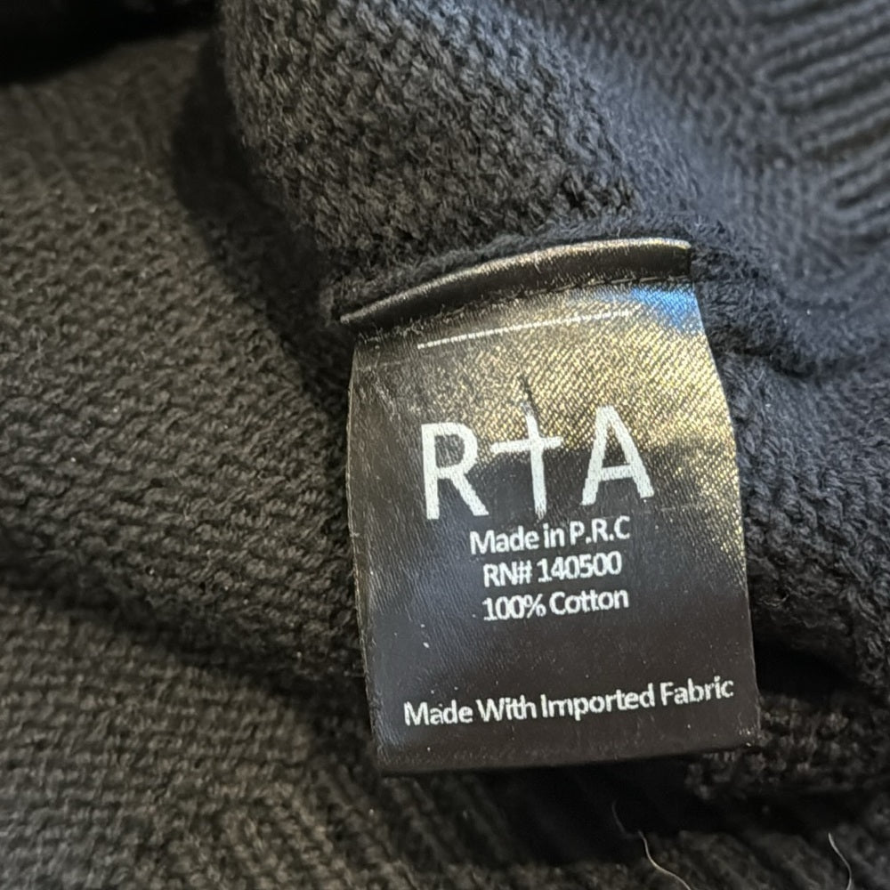 R+A Women’s Sweater Black and Silver Size Small