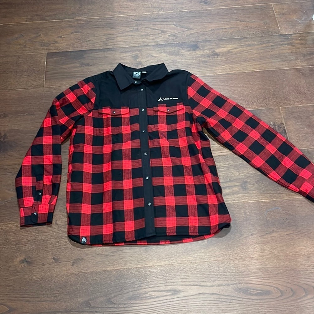 Lake Placis Red Plaid Flanel Size XL