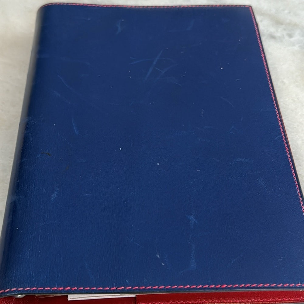Hermès Paris 1999 Navy/Red Leather Agenda / Address Book