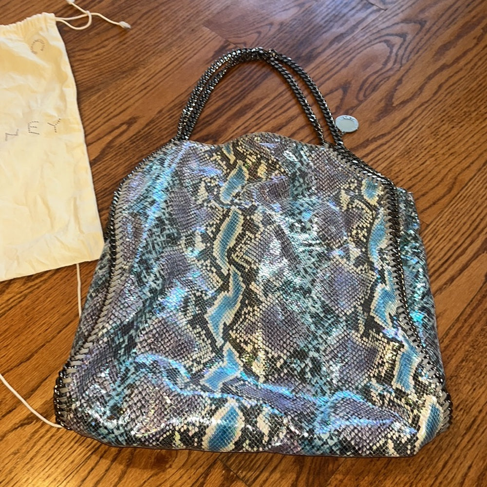 Stella Mcartney Woman’s Sequin Snake Print Tote
