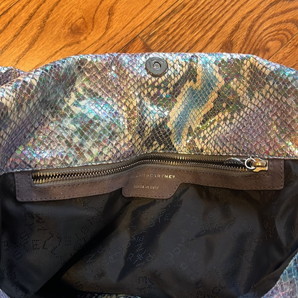 Stella Mcartney Woman’s Sequin Snake Print Tote