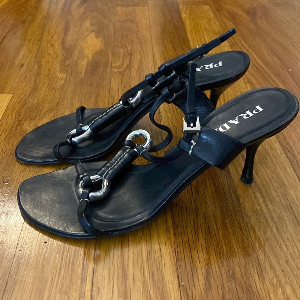 Prada Women’s Black Kitten Heels Size 36.5