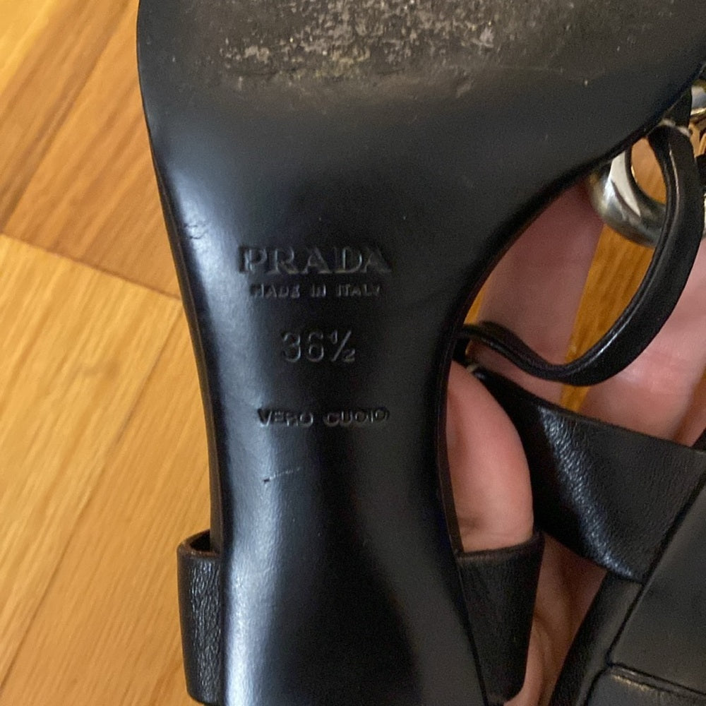 Prada Women’s Black Kitten Heels Size 36.5