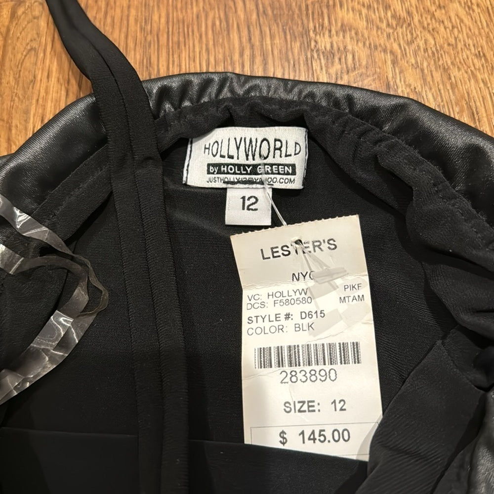 NWT Hollyworld Girls Dress Black Size 12