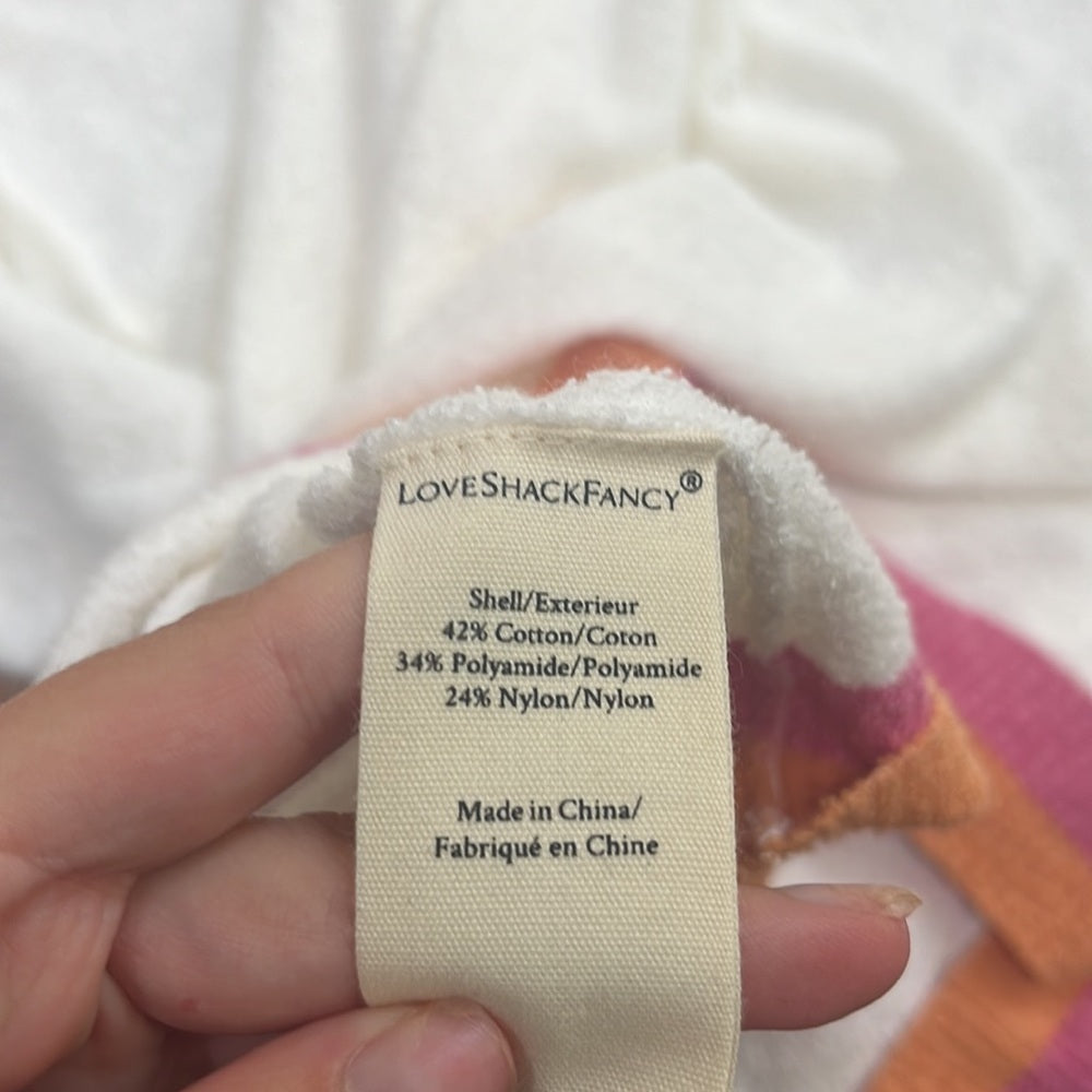 LoveShackFancy Woman’s Fenmore Fuzzy Hoodie Size XS