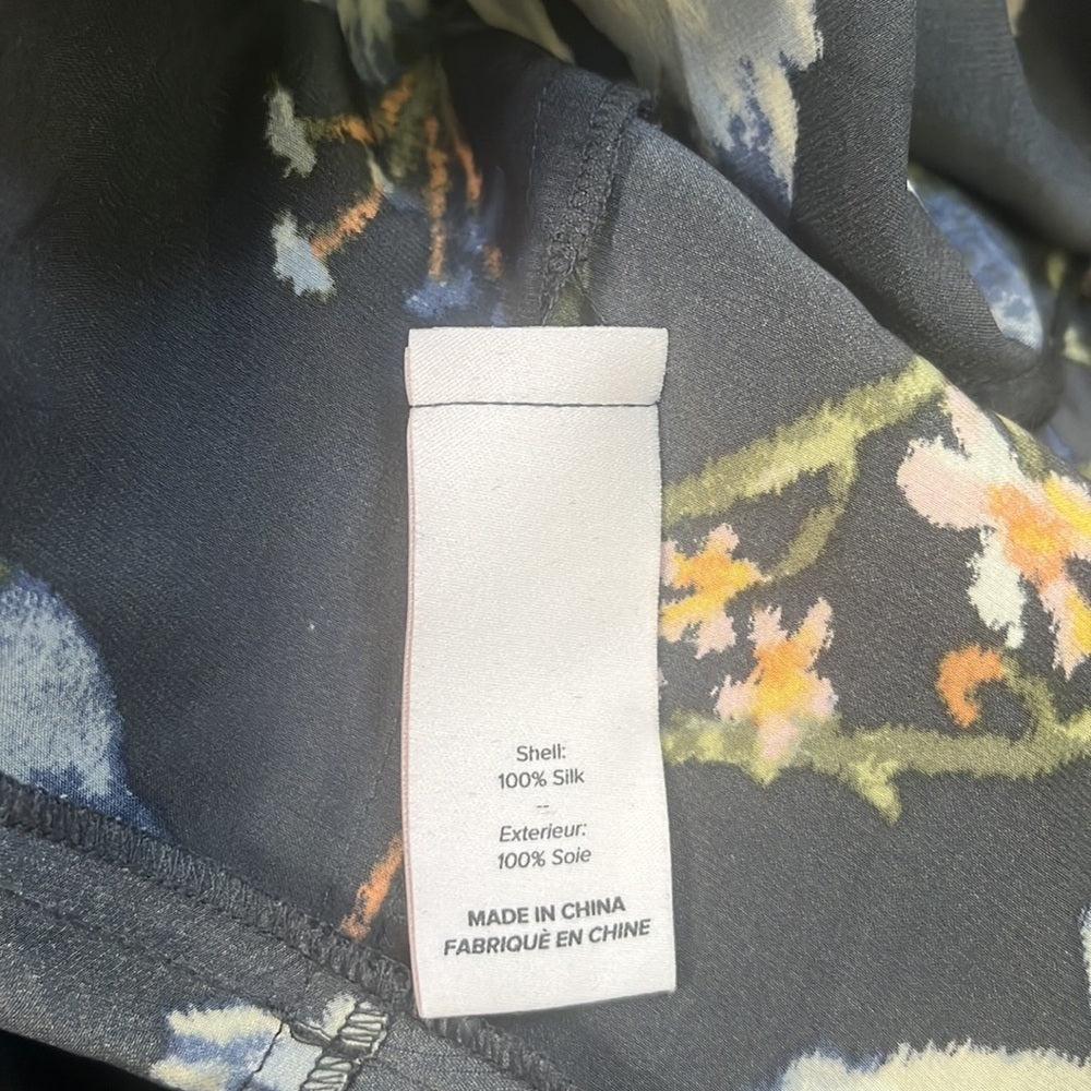 5à7 Cinq a Sept Woman’s Floral Silk Top Size XS