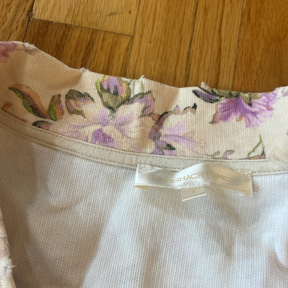 Women’s LoveShackFancy top. Cream with design. Size S