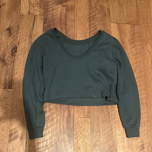 ba&sh Woman’s Green Cropped Crewneck Size 0