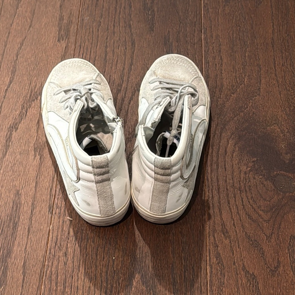 Golden Goose Gray and White High-Top Sneakers Size 39/9