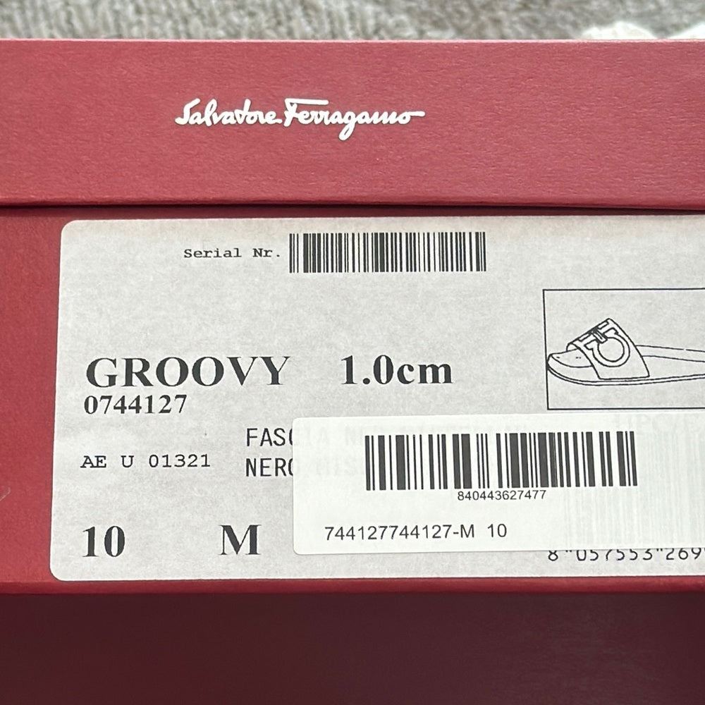 Salvatore Ferragamo Groovy Womens Slip On Summer Slide Sandals Size 10